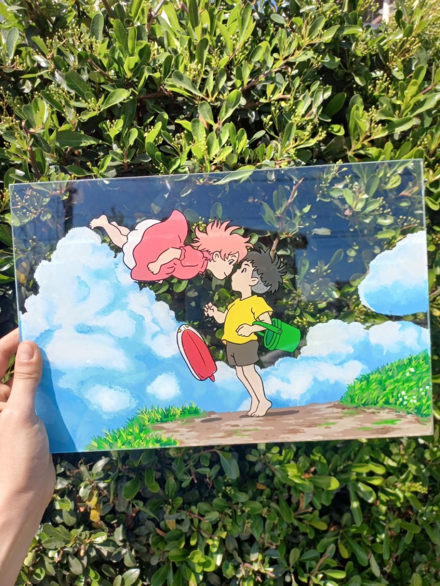 Glass painting anime